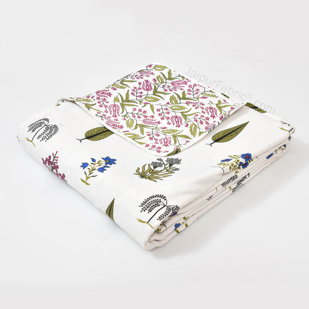 Green Calm Pure Cotton Double Bed Dohar